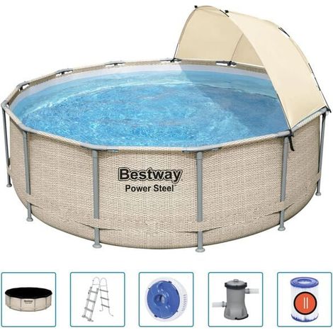Ensemble piscine Bestway Power Steel (avec auvent), 396 x 107 cm (1/5)