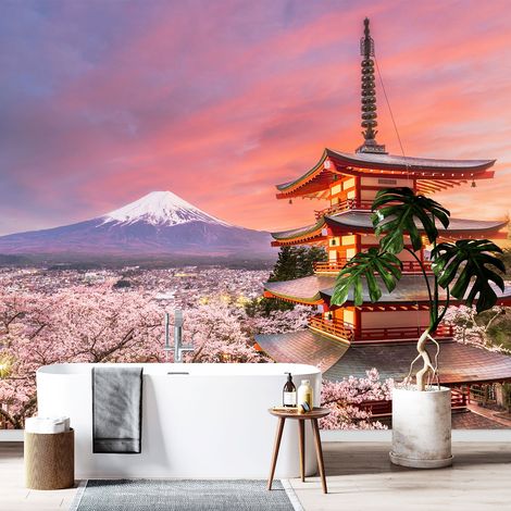Papier peint panoramique - Mont Fuji Japon - 130 cm x 87 cm (1/4)