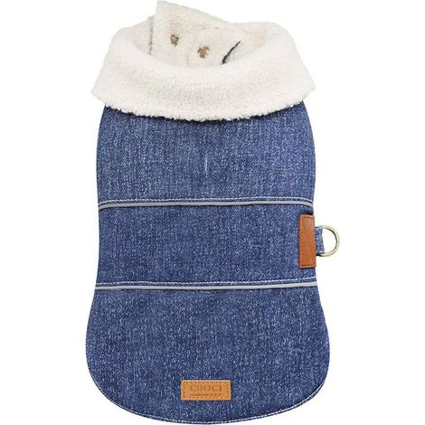 30 cm: Cappottino in jeans modello Boho Guy per cani