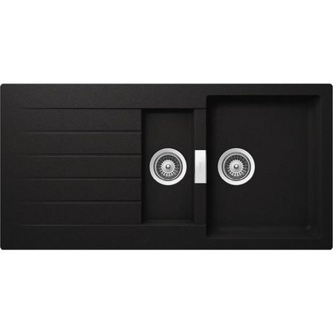 Schock Einbauspüle Cristalite Primus D-150 A GNE Nero Exzenterbedienung (1/3)