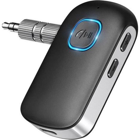 Récepteur Audio Bluetooth Voiture Kit Mains Libres Boutons Contrôle LinQ Noir (1/5)