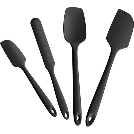 Silikon Spatel Set 4-teilig, 315°C hitzebeständig, kratzschonend, antihaft