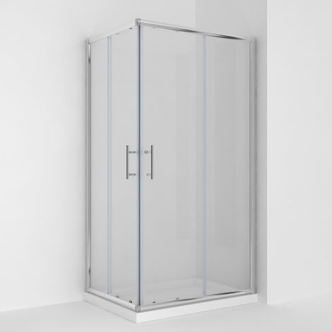 ELEGANT Wet Room 1000 x 700 mm Sliding Corner Entry Door Cubicle (1/5)