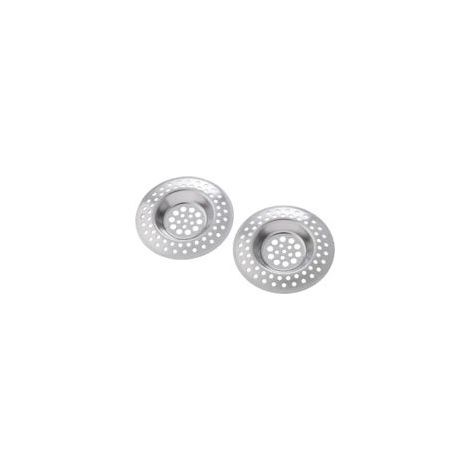 2 filtri a rete in acciaio inox per lavello, lavabo, vasca da bagno, argento, 70,7 cm - Crezuo