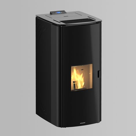 Hidroestufa de Pellets 24 kW IDRA EASY Burdeos para Radiadores Clase A++ (1/3)