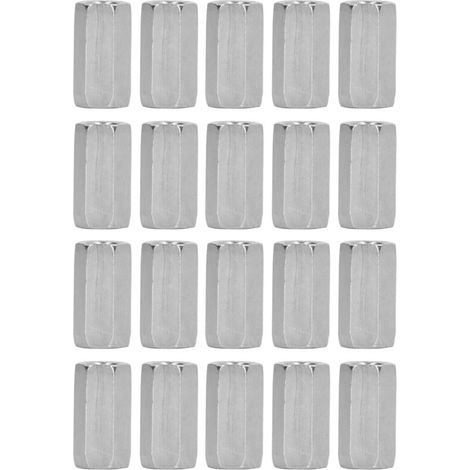 Kit di connettori antiruggine, dado di accoppiamento esagonale in acciaio inox M6, argento, 20 pezzi (1/5)