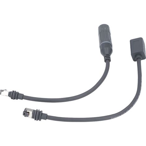 Adaptateur SPX mâle vers RJ45 (1 paire), étanche IP67, débit de 1200 Mbps, compatible avec les antennes paraboliques et routeurs Gen3.