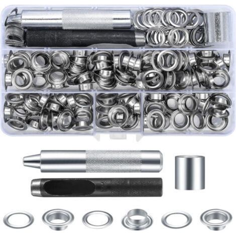 Kit rivets 10 mm – 100 pièces – Pour bricolage sur bâches, cuir, tissus, rideaux, sacs et housses