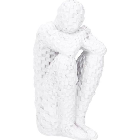 Moderne abstrakte Denkerfigur, 11,7 cm große Sammlerstatue aus Kunstharz, Regaldekoration für Zuhause/Büro Nr. 3