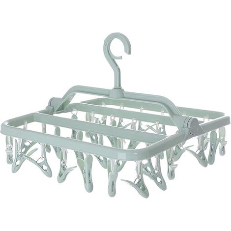 Séchoir pliable 32 pinces Intérieur/Extérieur Pour petits vêtements (1/5)