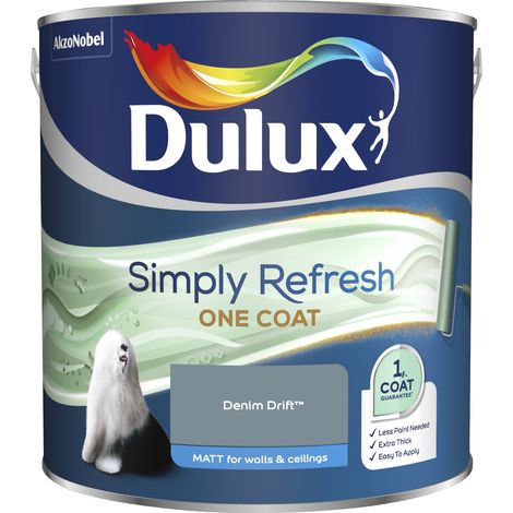 Dulux Simply Refresh One Coat Matt Emulsion Paint - 2.5L - Denim Drift