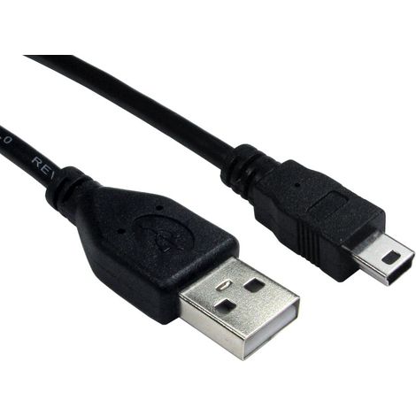 Rs Pro – Câble USB 2.0 MINI B vers USB-A mâle 150mm – Connecteur compact pour connexions courtes – Compatible avec appareils USB