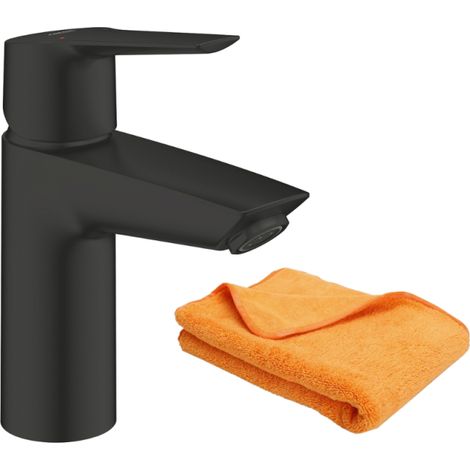 GROHE Start mezclador de lavabo negro S + microfibra (1/5)