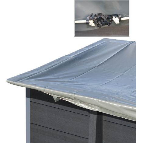 Bâche d'hivernage 580 g/m² pour piscine composite octogonale 6,64 x 3,86 m - Gré