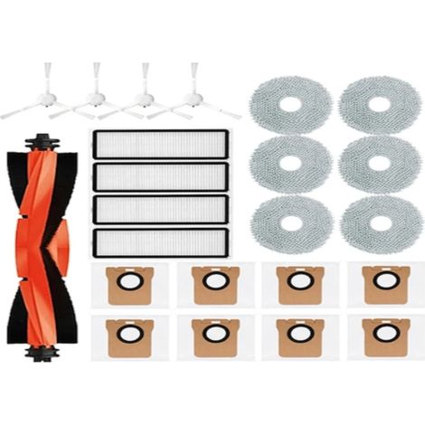 Compatible con el robot aspirador Xiaomi: incluye filtro, bolsa para el polvo, cepillo giratorio y paño de limpieza. (1/5)
