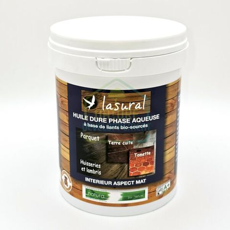 1L-incolore-HUILE dure bois incolore intérieure mate Natura (1L/13m2)
