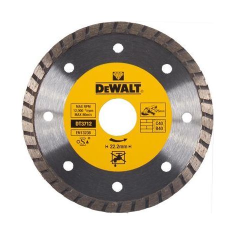 Turbo-Diamanttrennscheibe 125 x 22,2 mm  DeWalt DT3712-QZ