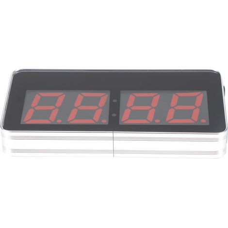 Horloge murale 1019-18 pour salon, horloge LED décorative élégante avec affichage en rouge en langue étrangère, alimentation USB, 5 V CC, norme européenne 110-220 V (1/5)