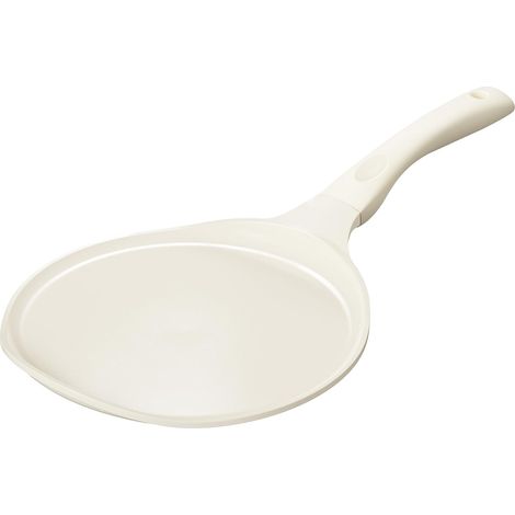 Poêle à crêpes, 26 cm, en céramique antiadhésive, sans PTFE, sans PFOA, résistante aux rayures, passe au lave-vaisselle, beige (1/5)