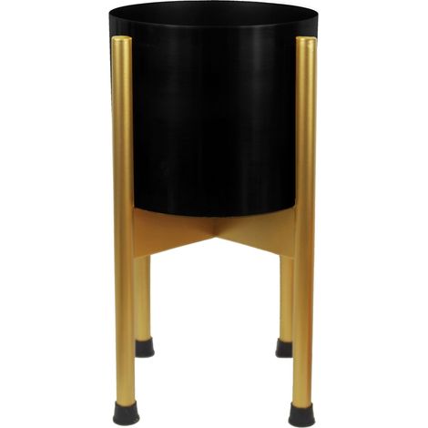 Medium Gold Stand with Black Metal Planter 38.5cm x 18cm (1/5)