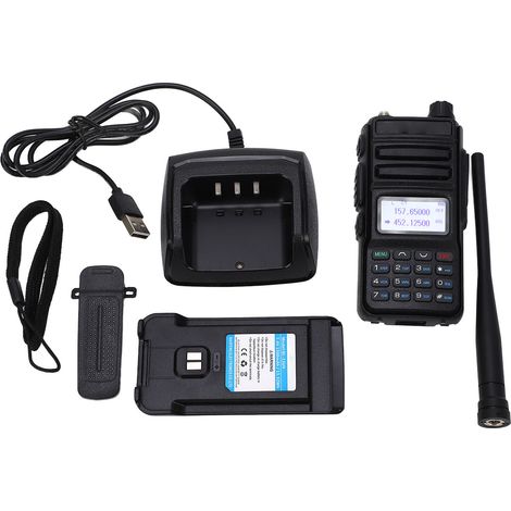 Talkie-walkie portable VHF 136-174MHz UHF 400-520MHz, écran rétroéclairé, mini radio bidirectionnelle sans fil (1/5)