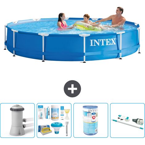 Intex Piscine Tubulaire Ronde - 366x76 cm - 5-pièces S41759 (1/4)