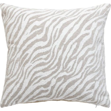 Kissenbezug Jeni Chenille Beige Leinen 40x40cm - Atmosphera créateur d'intérieur