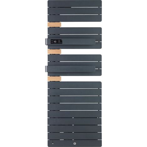 Radiatore elettrico scaldasalviette Allure Virtuose Colonna a sinistra 1750W Grigio ardesia/Quercia - THERMOR - 483139 (1/5)