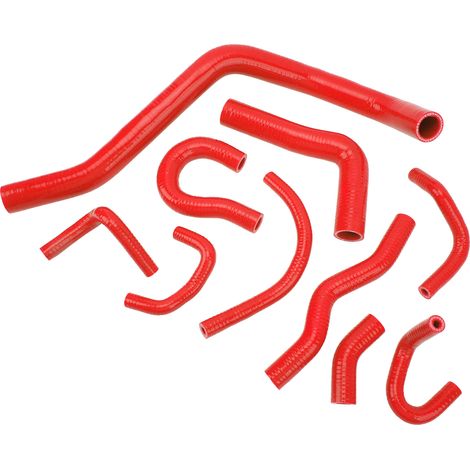 Kit Flexible Radiateur Silicone Rouge Tuyau Refroidissement Caloporteur pour CR-X 1988-1991, Jeu de Durites de Chauffage, Tube Eau Haute Performance (1/5)