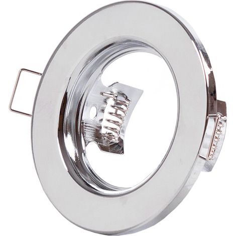 Bague Projecteur Downlight Rond "Sara" Acier 81mm - Chromé