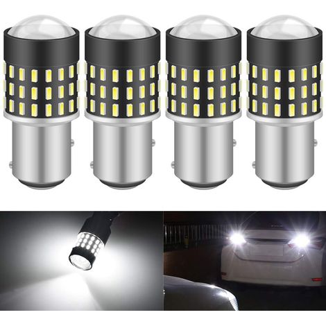 1157 BAY15D 1016 1034 7528 Ampoule LED haute puissance 3014 54 Chipsets super lumineux 650 lumens Remplace pour clignotants arrière de freinage arrière feux de stationnement de campingcar