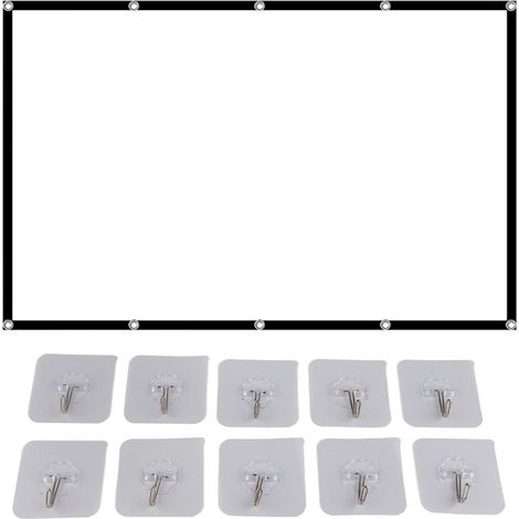 Écran de Projection Portable HD 16:9, 120 Pouces, en Polyester, Pliable pour Bureau et Maison (1/5)
