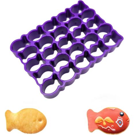 Moule À Biscuits Poisson - Moule En Silicone 25 Logements - Pour Pâtisserie Et Décoration Alimentaire - 1 Pièce (1/5)