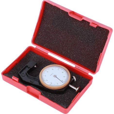 Jauge d'épaisseur noire, portable et précise, pour la mesure de bijoux, cuir et planches, avec tête conique de 0 à 10 mm (1/5)