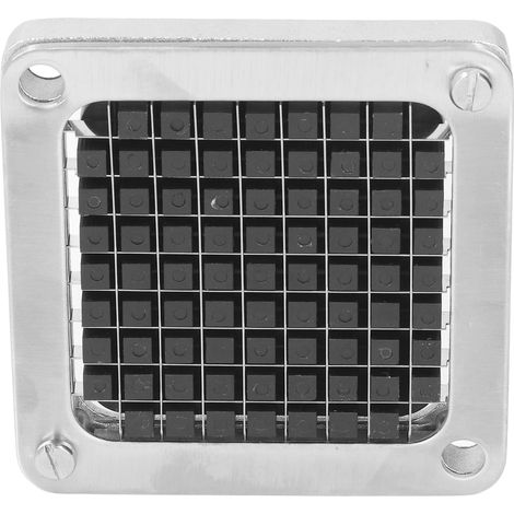 Lame de Rechange pour Coupe-Frites, Assemblage de Lames et Bloc Poussoir pour Coupe-Frites Commercial, Lame de Découpeuse Manuelle de Pommes de Terre en Acier Inoxydable pour (9mm) (1/5)