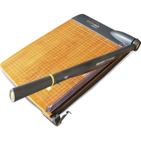 Westcott TrimAir Taglierina per carta 15" (38 cm) Con anima in legno e lama rivestita in titanio Taglierina a leva con griglia e scala graduata per un massimo di 30 fogli 15107 (1/5)