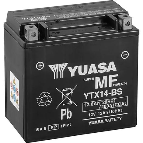 Batería de Moto YUASA YTX14-BS 12Ah 12V (1/6)