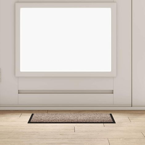 Fußmatte Beige 60 x 40 x 1,2 cm Teddystoff