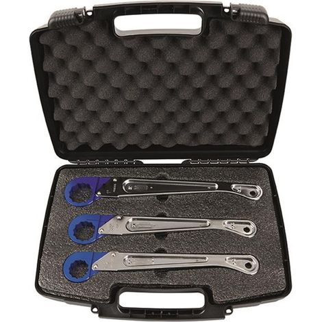 Coffret de 3 clés à cliquet légère pour raccords PK/SK de 1/2'', 3/4'' et 1" - Henco (1/2)