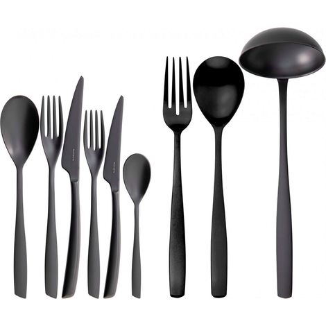 RIVIERA BLACK DIAMOND, Posate Set 75 Pz, Scatola Gallery, Casa