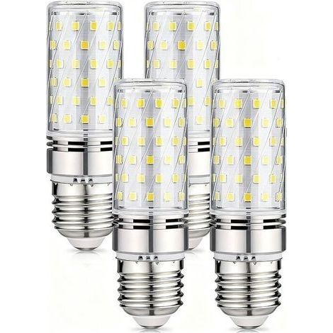 Ampoule LED E27 Blanc Froid 6000K 1600LM, 16W Ampoules LED Équivalent 150W Lampe Halogène, AC 220-240V, Non-dimmable, Gros culot à vis E27 Maïs LED, Lot de 4 [Classe énergétique F] (1/4)