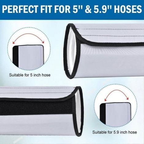 Manchon Isolant pour Tuyau de Climatiseur Portable pour Tuyau de 5 et 5 9 Pouces de Diamètre Installation Facile (1/5)