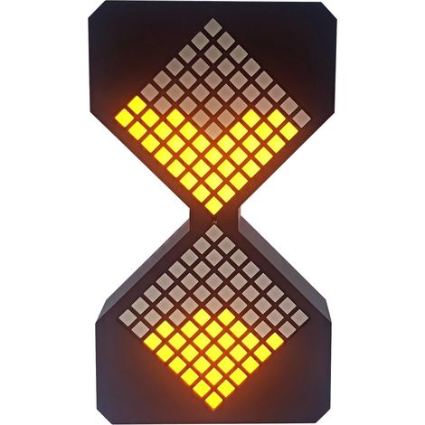 Elektronische LED-Sanduhr, digital einstellbar von 1 bis 30 Minuten, wiederaufladbar, kreatives Geschenk. (schwarz)