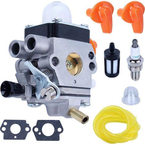 Adefol Kit joint de carburateur et bouton de starter pour Stihl FS87 FS90 FS100 FS110 HT100 HT101 HL100 HL90, pièces de rechange pour tondeuse à fil, filtre à carburant, conduit de carburant, bougie d (1/5)