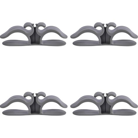 Organizador de cables de cocina, 9,6 x 3 cm, pequeño enrollador de cables multifuncional para electrodomésticos de cocina, gris, 4 unidades. (1/5)