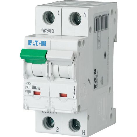 Eaton Leitungsschutzschalter (MCB), 6 A, 1p + N, Charakteristik: B, 236114
