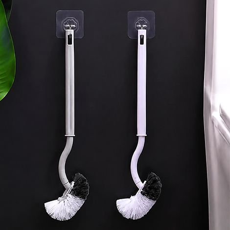 Zwei Toilettenbürsten, eine Toilettenbürste mit Randreiniger, langer Griff (1/5)