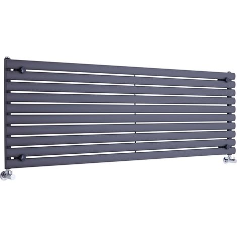 Hudson Reed Vitality – Radiateur Design Horizontal – Anthracite – 59 x 178cm