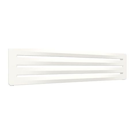 Horizontaler Heizungsbetrieb Handtuchheizkörper - Weiß - Höhe 410mm Breite 1500mm - Watt - AER410/1500HYLB