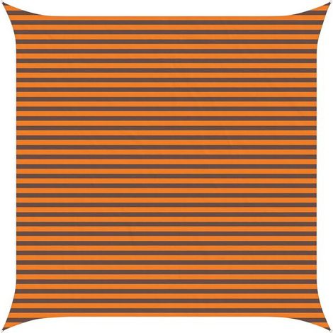 Voile d'ombrage orange-brun, 4,5 x 4,5 mètres (1/2)